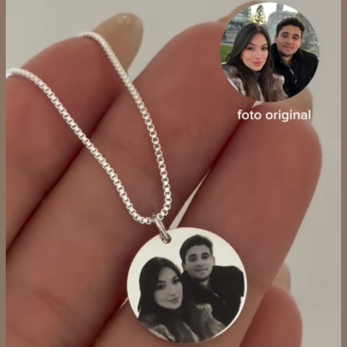 Collar Personalizado en Acero Inoxidable con Foto o Grabado