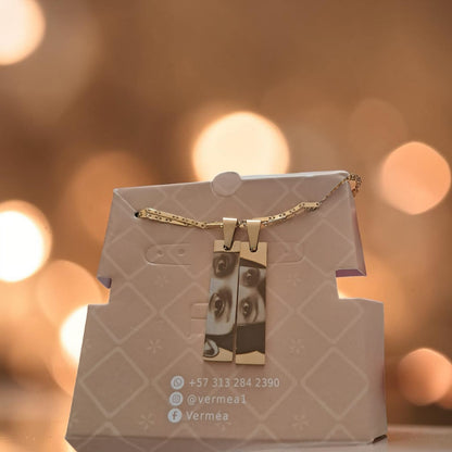 Collar Personalizado en Acero Inoxidable con Foto o Grabado